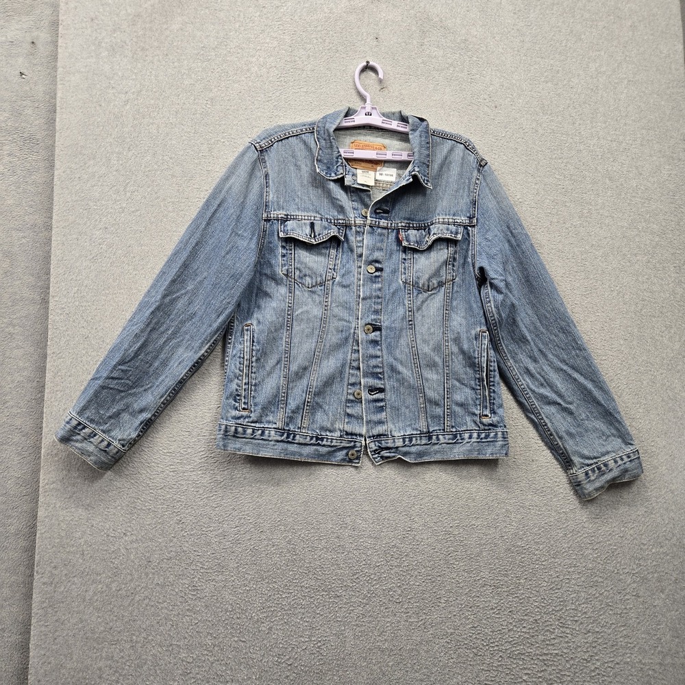 Levi's 57511 Women Jacket XL Blue Denim Trucker Button Up Medium Wash Collar